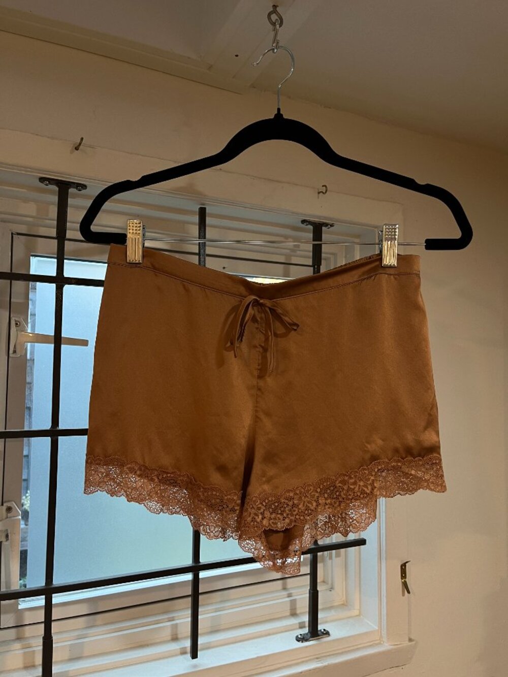 Silk and Lace Shorts by Etam Paris.